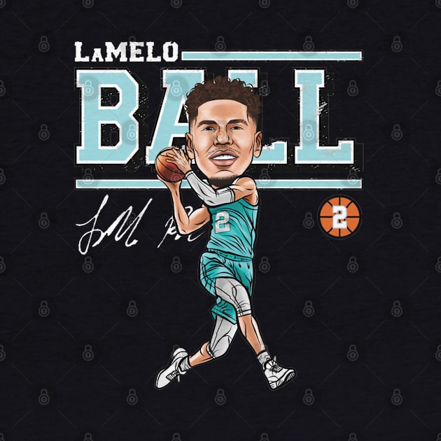 LaMelo Ball Charlotte Cartoon by Buya_Hamkac